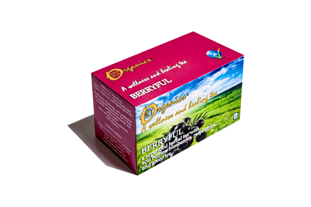A superfood herbal tea with acai berries, blueberries, raspberries and green tea all certified organic, produced in Northern Rivers NSW by Koala Tea Company