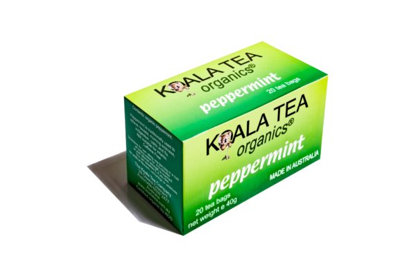 Peppermint organic tea, certified organic, produced in Northern Rivers NSW by Koala Tea Company