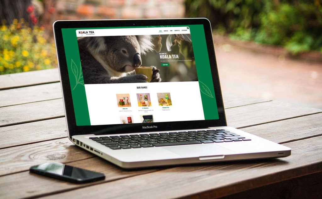 Koala Organic Tea new website designed by Ballina web designers The Design Space 2